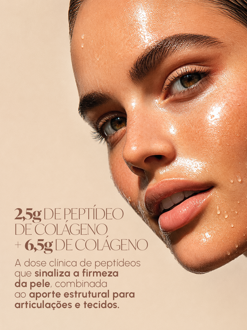 Colágeno 9g: a forma mais pura do colágeno, feita para o corpo absorver melhor